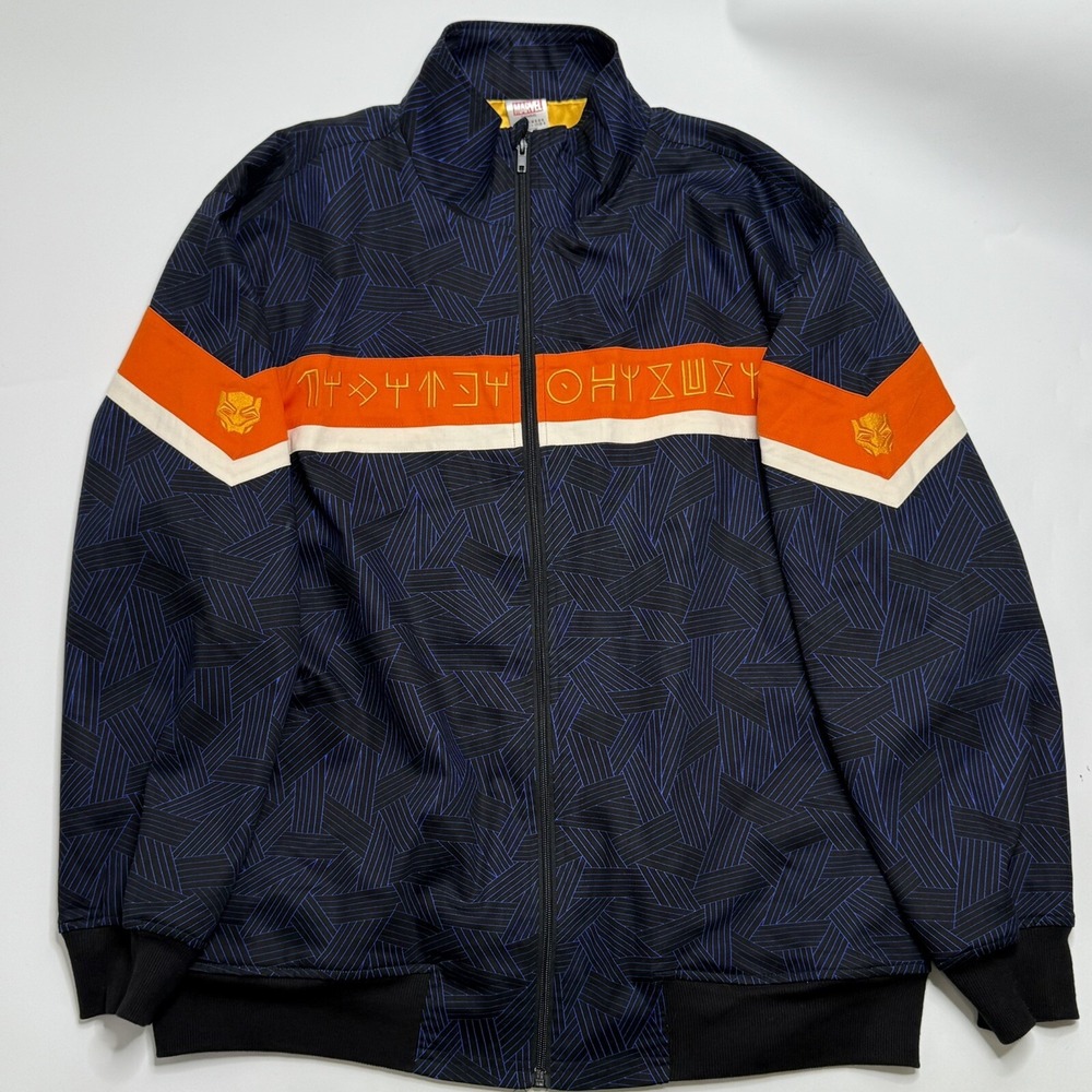 Disney Parks Marvel Black Panther‎ World of Wakanda Zipper Track Jacket Size XL